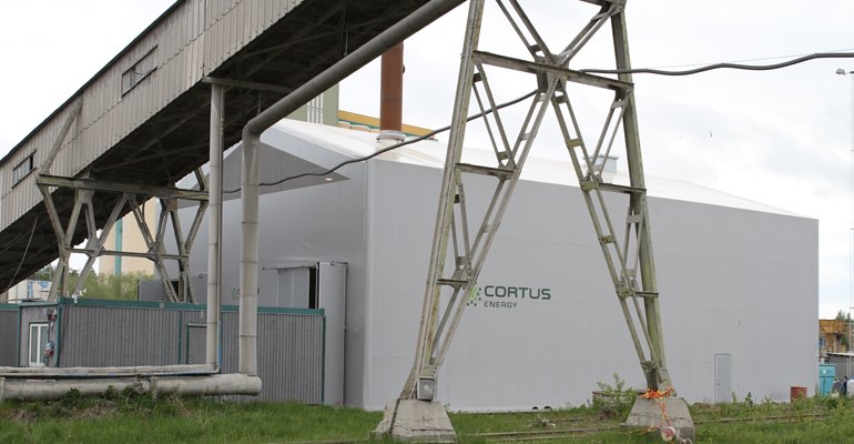 Cortus Energy's biomass gasification demonstration plant in Köping, Sweden.