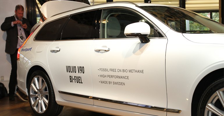 Showroom launch of Volvo's premium (bio)methane fuelled V90 Bi Fuel.