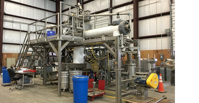 The skid-mounted D3MAX cellulosic ethanol unit is being shipped to ACE Ethanol for pilot testing (photo courtesy AdvanceBio Systems).