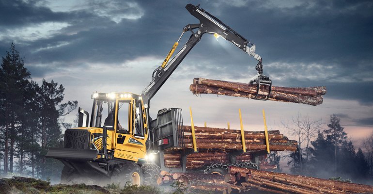 Eco Log’s new E Series forwarder will be at Elmia Wood. This is the first time that the entire E Series of harvesters and forwarders is being shown in the same place (photo courtesy Eco Log).
