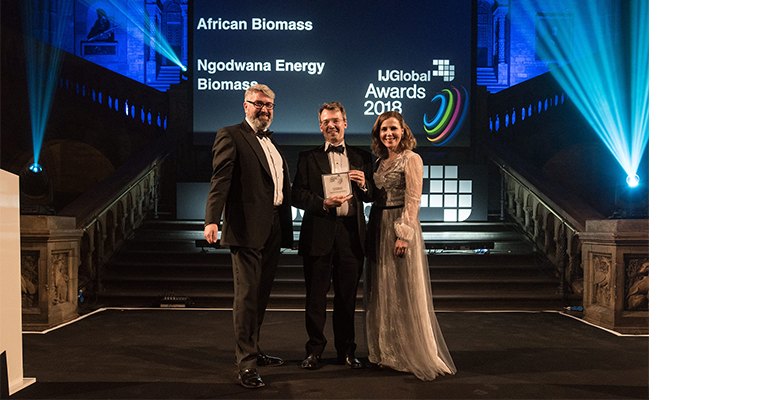 Ngodwana Energy was the IJGlobal 2018 Awards winner of the African biomass transaction category at a ceremony held March 21, 2019, in London, UK (photo courtesy Elyse Marks).