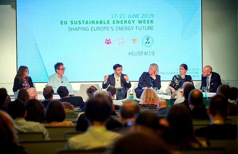 Panel discussions day three of EU Sustainable Energy Week (EUSEW) 2019 (photo courtesy EUSEW).
