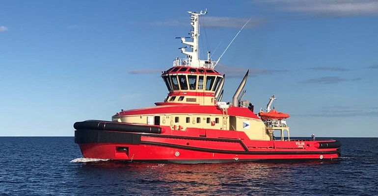The ‘Vilja’, an escort tug operated by the Port of Luleå in Sweden, is the first vessel of its kind operating with the Wärtsilä HY hybrid power module. It is designed by Robert Allan Ltd. (photo courtesy Port of Luleå.)