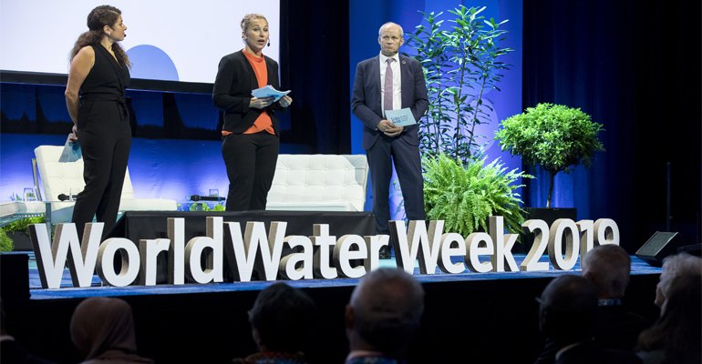 Welcome address by the organisers of World Water Week 2019, Stockholm International Water Institute (SIWI) the 29th edition of the annual event (photo courtesy SIWI).