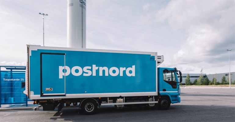 In Finland, PostNord has recently brought four biogas fuelled delivery vehicles into service (photo courtesy Gasum).