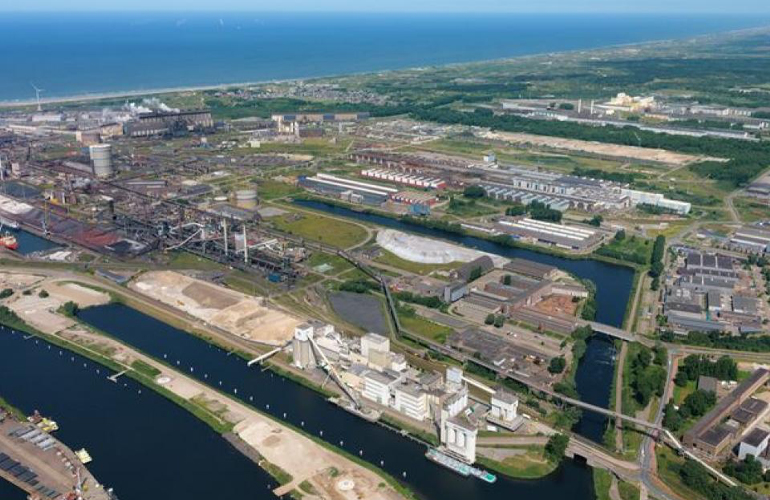 IJmuiden, the Netherlands - May 8th 2018: Tata Steel Stock Photo