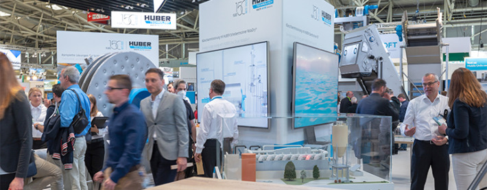 Part of the Huber stand at IFAT Munchen 2022