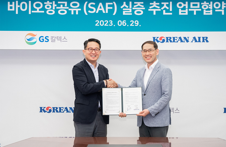 Korean Air partners with GS Caltex to test SAF